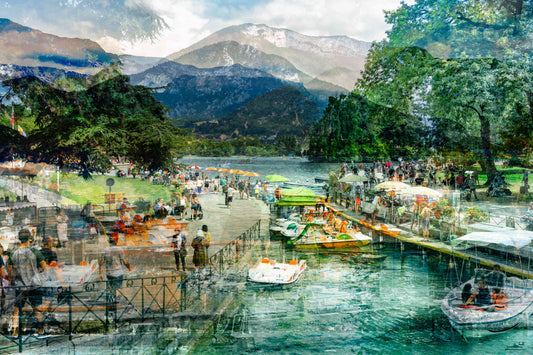 fine art photo of Annecy Lake France nature artwork like a painting