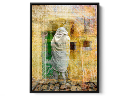 WOMAN IN WHITE HAIK