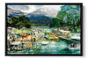 Afternoon Walk at Lake Annecy French Alps photograph under acrylic glass with black floater frame, 16 by 24 inch artwork