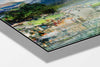Afternoon Walk at Lake Annecy photograph mounted on Aluminum Dibond under acrylic glass, close detail of the layered promenade