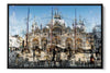 Basilica di San Marco Venice photograph under acrylic glass with black floater frame, 24 by 36 inch artwork