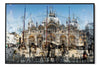 Basilica di San Marco layered photograph under acrylic glass with black floater frame, 40 by 60 inch artwork