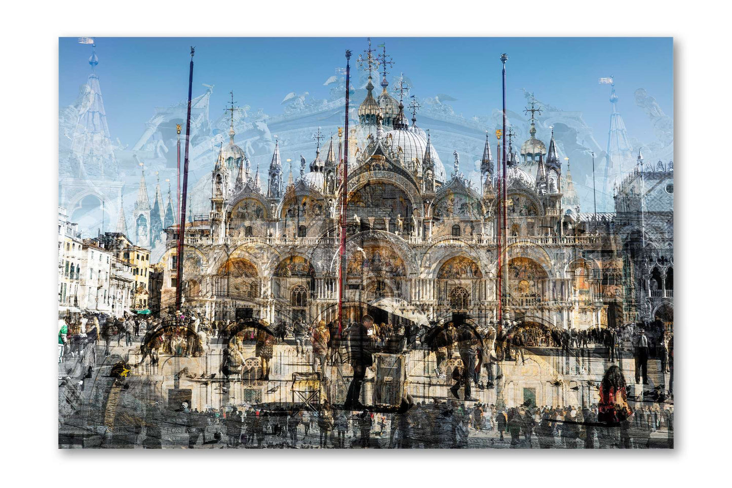 Basilica di San Marco Venice photograph mounted under acrylic glass, front view