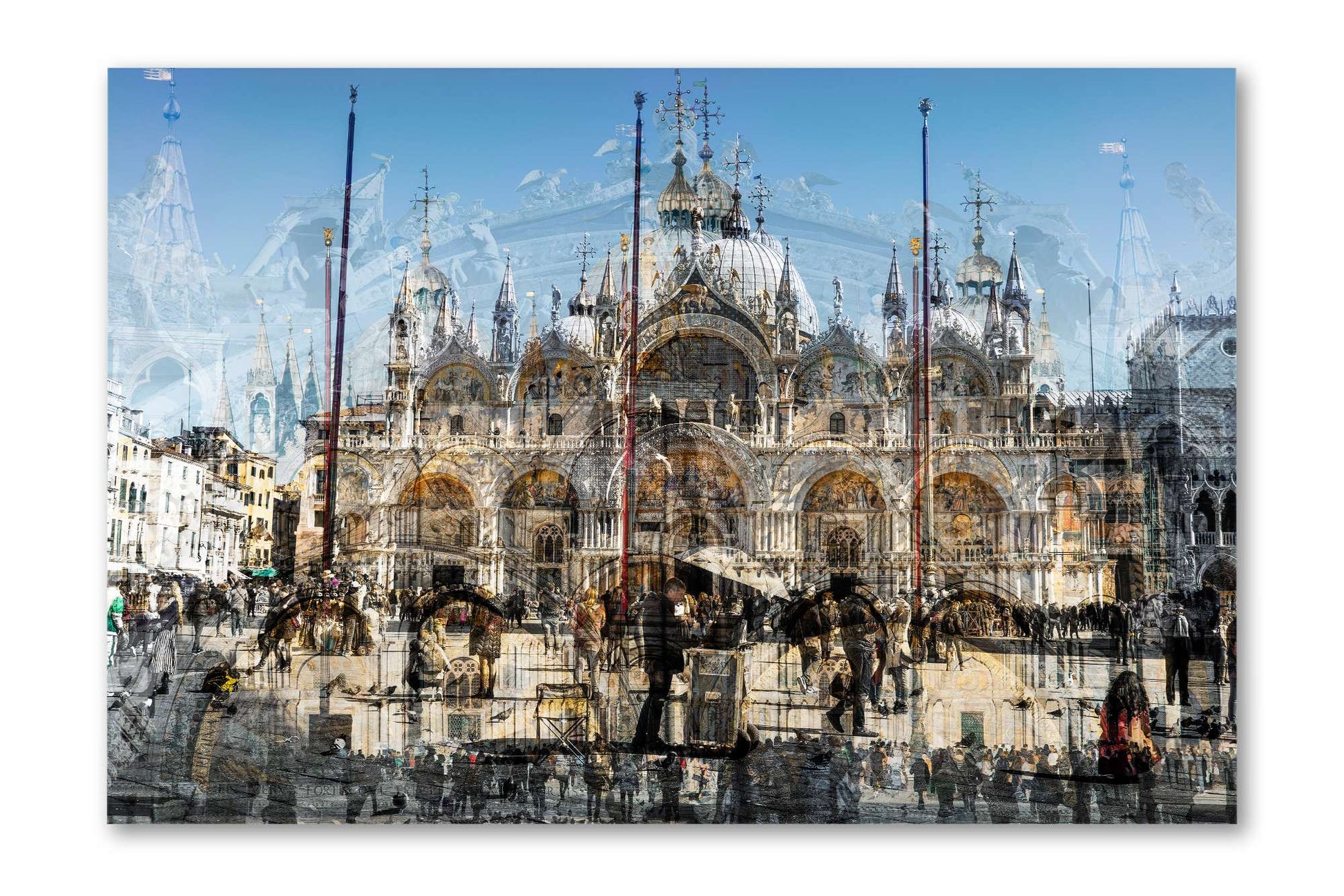 Basilica di San Marco Venice photograph mounted under acrylic glass, front view