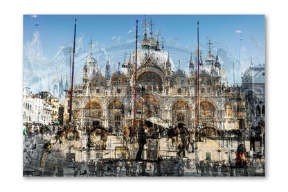 Basilica di San Marco Venice photograph mounted under acrylic glass, front view