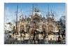 Basilica di San Marco layered photograph under acrylic glass with white floater frame, 40 by 60 inch artwork