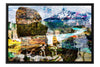 Chilean Poem Valparaíso photograph under acrylic glass with black floater frame, 16 by 24 inch artwork