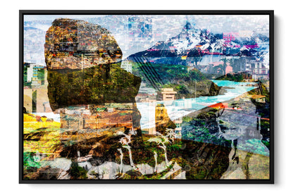 Chilean Poem Patagonia photograph under acrylic glass with black floater frame, 24 by 36 inch artwork