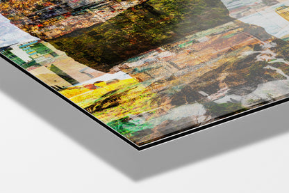 Chilean Poem photograph mounted on Aluminum Dibond under acrylic glass, close detail