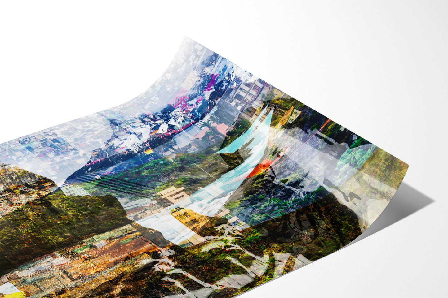 Close up of the Chilean Poem fine art photograph printed on Fuji Crystal DP II paper, showing layered Patagonia detail