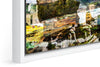Chilean Poem photograph under acrylic glass with white floater frame, close up detail
