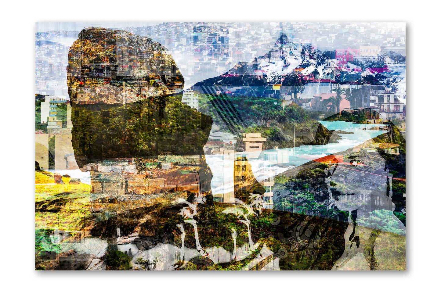 Chilean Poem Patagonia photograph mounted under acrylic glass, front view