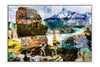 Chilean Poem Valparaíso photograph under acrylic glass with white floater frame, 16 by 24 inch artwork