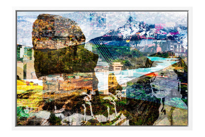 Chilean Poem Valparaíso photograph under acrylic glass with white floater frame, 16 by 24 inch artwork