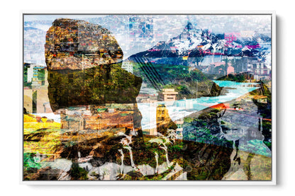 Chilean Poem Patagonia photograph under acrylic glass with white floater frame, 24 by 36 inch artwork
