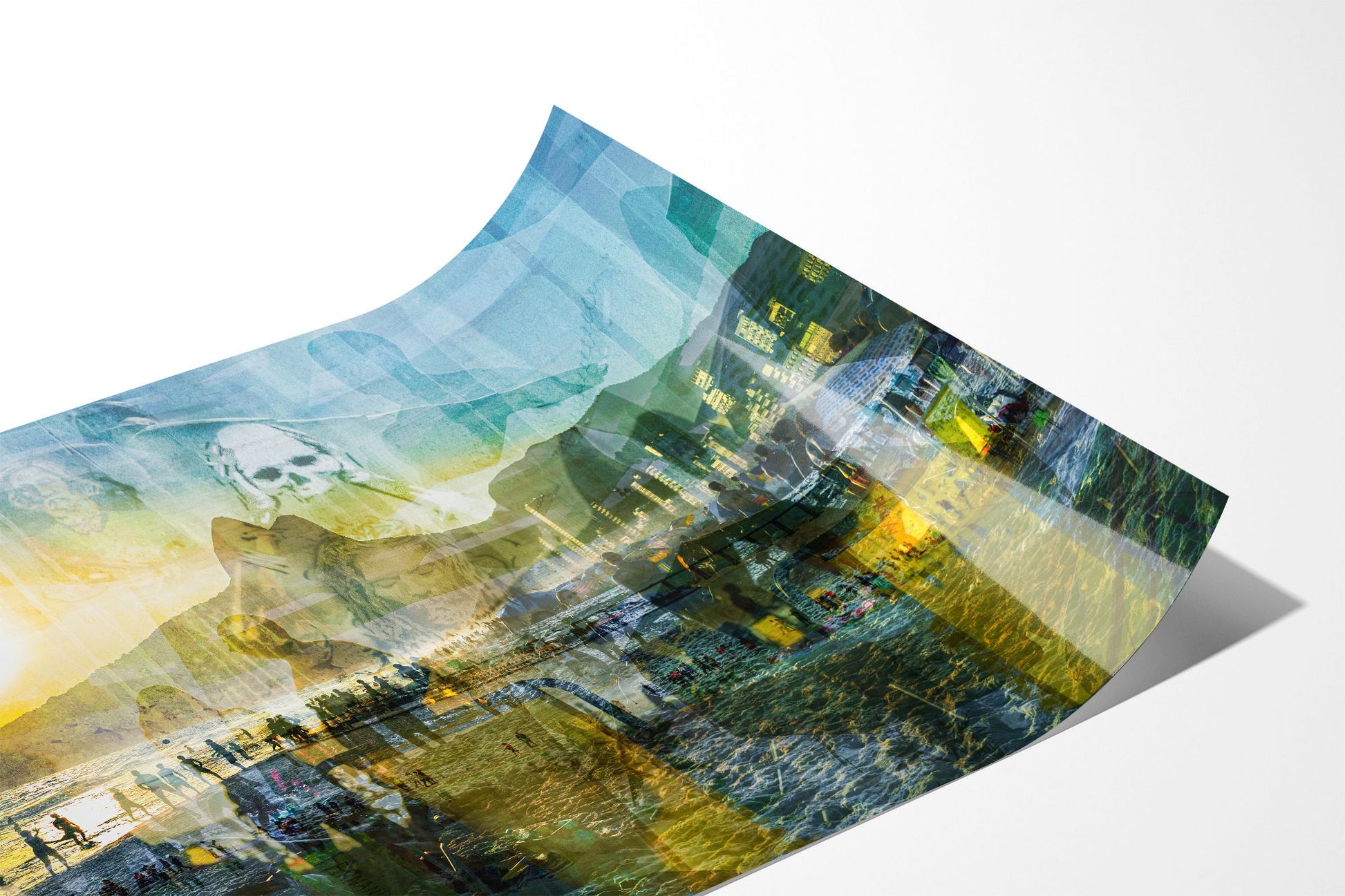 Close up of the Cidade Maravilhosa fine art photograph printed on Fuji Crystal DP II paper, showing layered Rio de Janeiro detail
