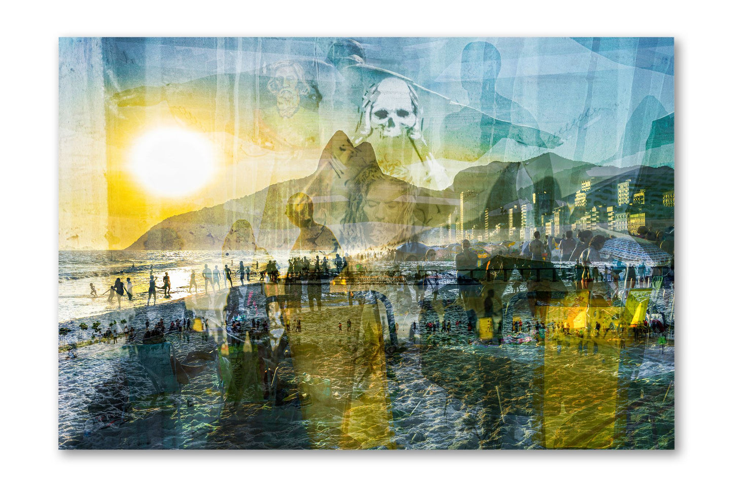 Cidade Maravilhosa Rio de Janeiro photograph mounted under acrylic glass, front view