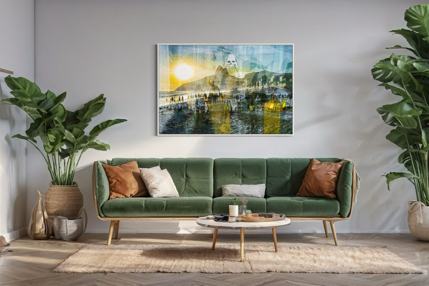 Close up of the Cidade Maravilhosa fine art photograph printed on Fuji Crystal DP II paper, showing layered Rio de Janeiro detail