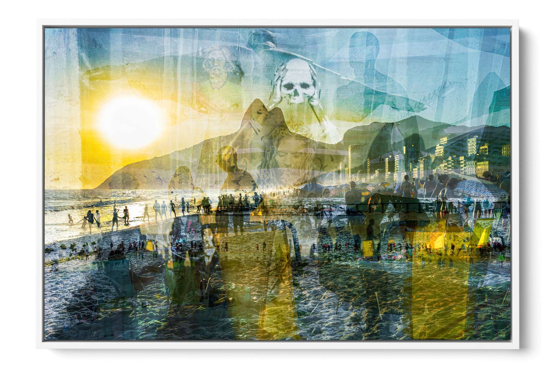 Cidade Maravilhosa Rio de Janeiro photograph under acrylic glass with white floater frame, 24 by 36 inch artwork