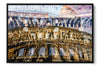 Colosseo Rome photograph under acrylic glass with black floater frame, 24 by 36 inch artwork