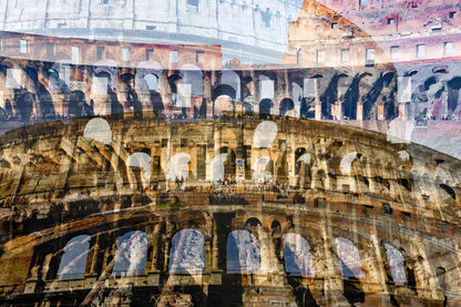 Colosseo photography print by Charlotte Fonne, the Colosseum in Rome, layered fine art from the Broken Series