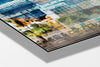 Hermosa Cuba photograph mounted on Aluminum Dibond under acrylic glass, close detail of the patchwork of facades and trees above the Malecón