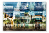 Hermosa Cuba layered photograph under acrylic glass with white floater frame, 40 by 60 inch artwork