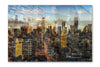 Manhattan View New York skyline photograph mounted under acrylic glass, front view