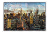 Manhattan View New York City photograph under acrylic glass with white floater frame, 16 by 24 inch artwork