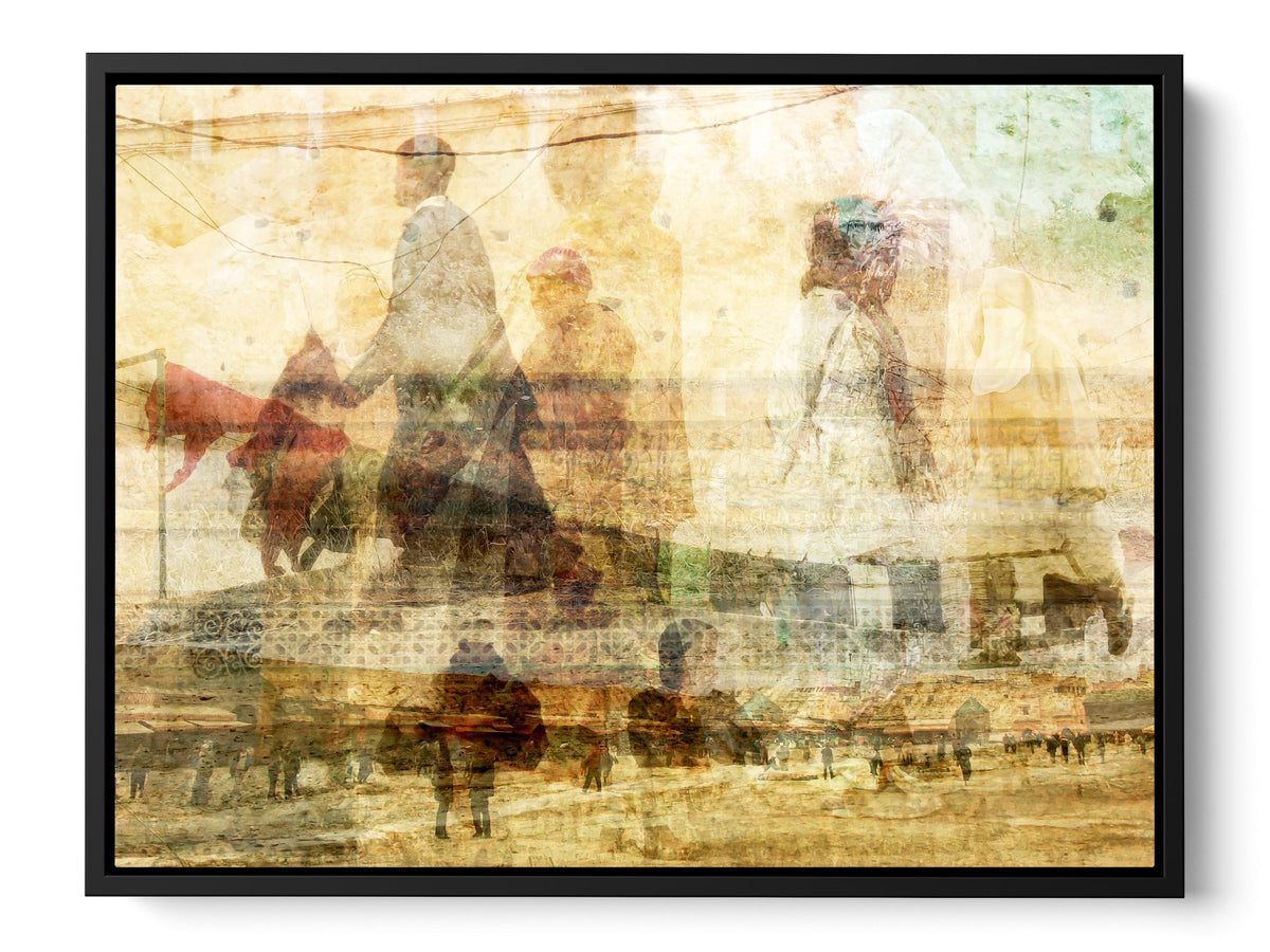 Meknes Medina Meknes and Fez photograph under acrylic glass with black floater frame, 15 by 20 inch artwork