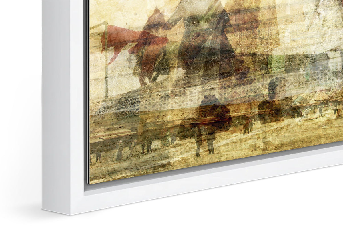 Meknes Medina photograph under acrylic glass with white floater frame, close up detail