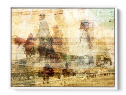 Meknes Medina Moroccan medina photograph under acrylic glass with white floater frame, 15 by 20 inch artwork