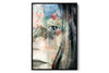 Mirror self portrait photograph under acrylic glass with black floater frame, 24 by 36 inch artwork