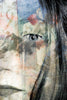 Mirror self portrait photography print by Charlotte Fonne, a face layered with the French Alps, fine art from the Reflection Series