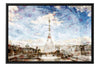 My Paris Eiffel Tower photograph under acrylic glass with black floater frame, 16 by 24 inch artwork