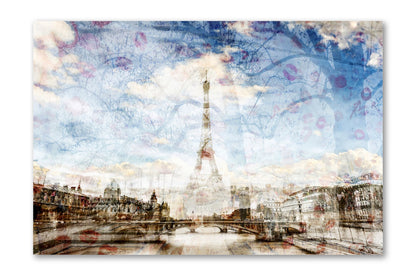 My Paris Eiffel Tower photograph mounted under acrylic glass, front view