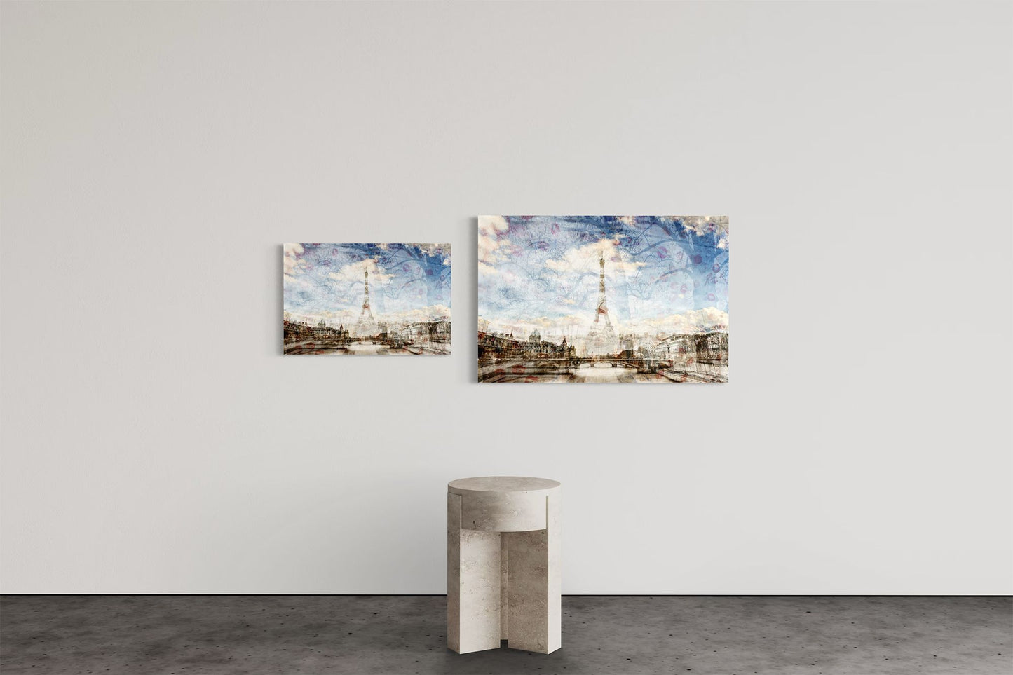 My Paris limited edition photography print shown in two sizes, 16 by 24 and 24 by 36 inches