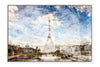 My Paris Eiffel Tower photograph under acrylic glass with white floater frame, 16 by 24 inch artwork
