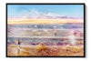 Pink Atacama Desert photograph under acrylic glass with black floater frame, 24 by 36 inch artwork