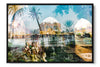 Rhodes, Island of Sun Old Town photograph under acrylic glass with black floater frame, 24 by 36 inch artwork