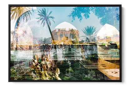 Rhodes, Island of Sun Old Town photograph under acrylic glass with black floater frame, 24 by 36 inch artwork