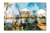 Rhodes, Island of Sun Greek island photograph mounted under acrylic glass, front view