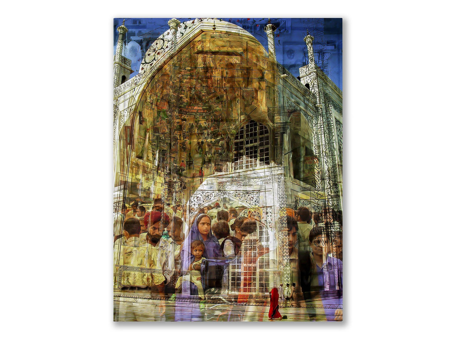 Rhythm of India Taj Mahal photograph mounted under acrylic glass, front view