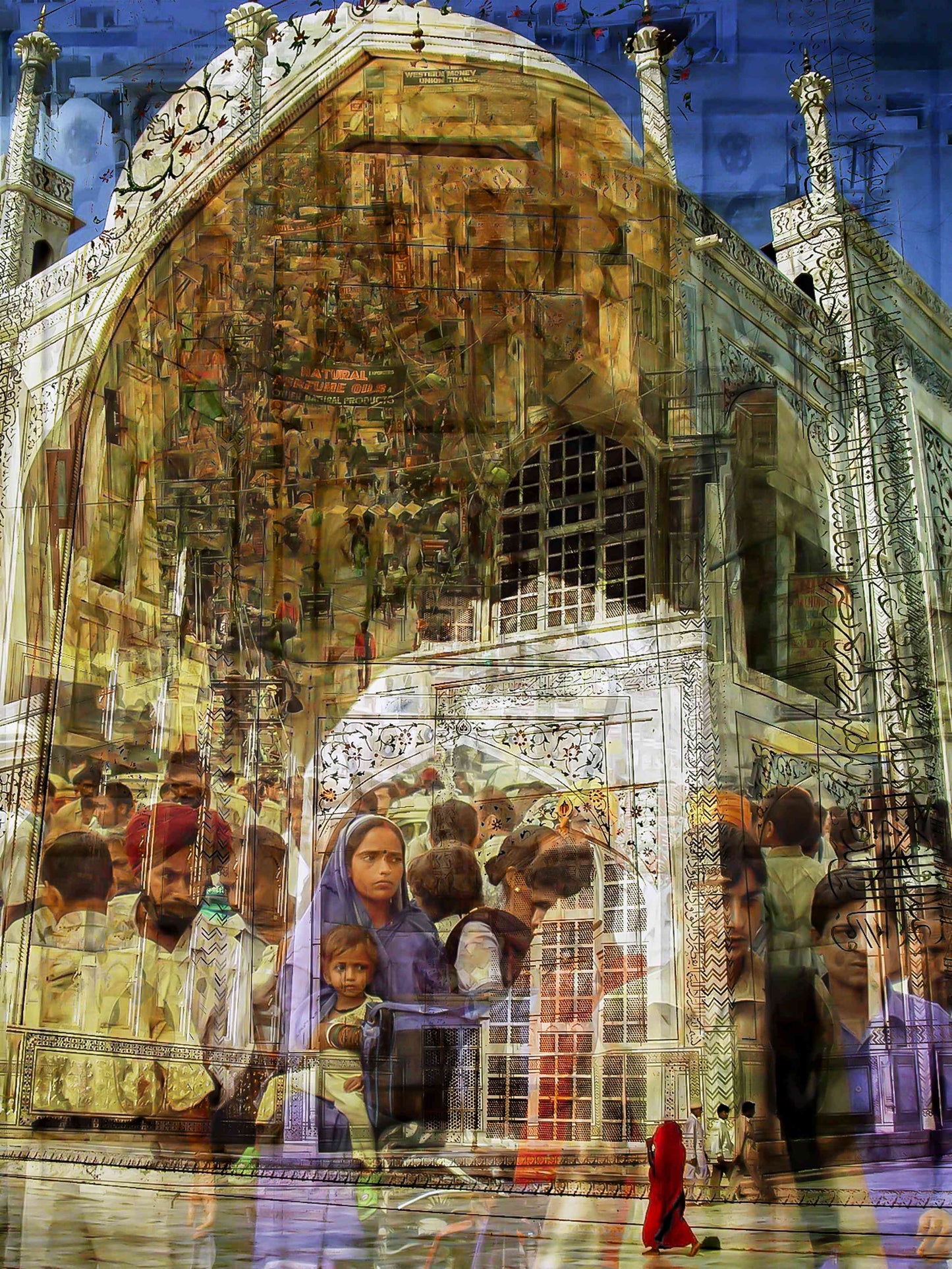 Rhythm of India Taj Mahal photography print by Charlotte Fonne, layered fine art from the Breathe Series