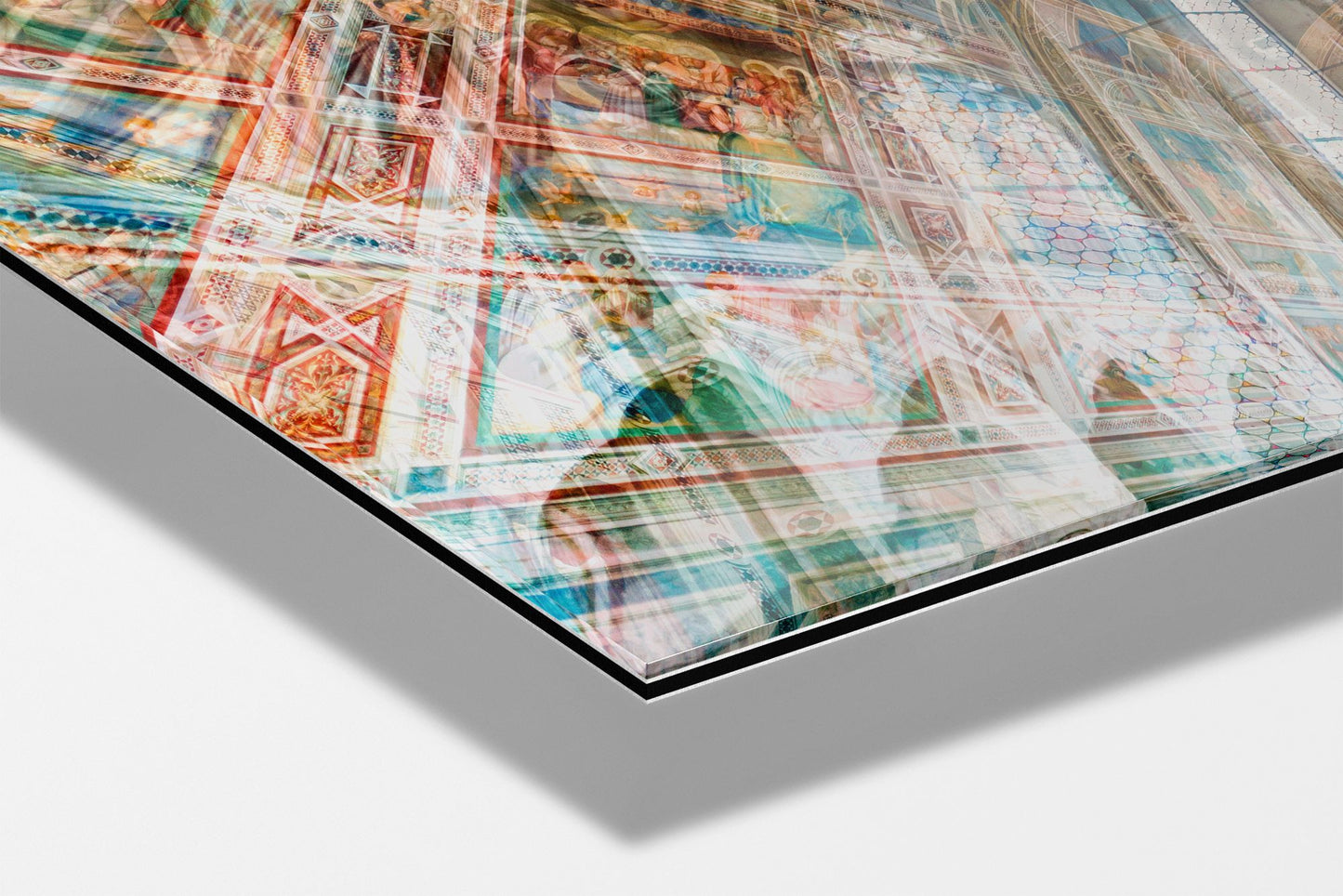 Scrovegni Chapel photograph mounted on Aluminum Dibond under acrylic glass, close detail