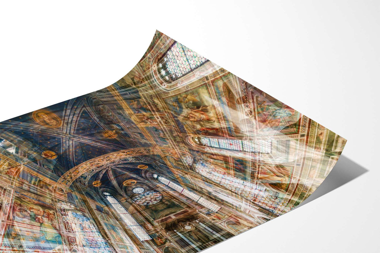 Close up of the Scrovegni Chapel fine art photograph printed on Fuji Crystal DP II paper, showing layered fresco detail
