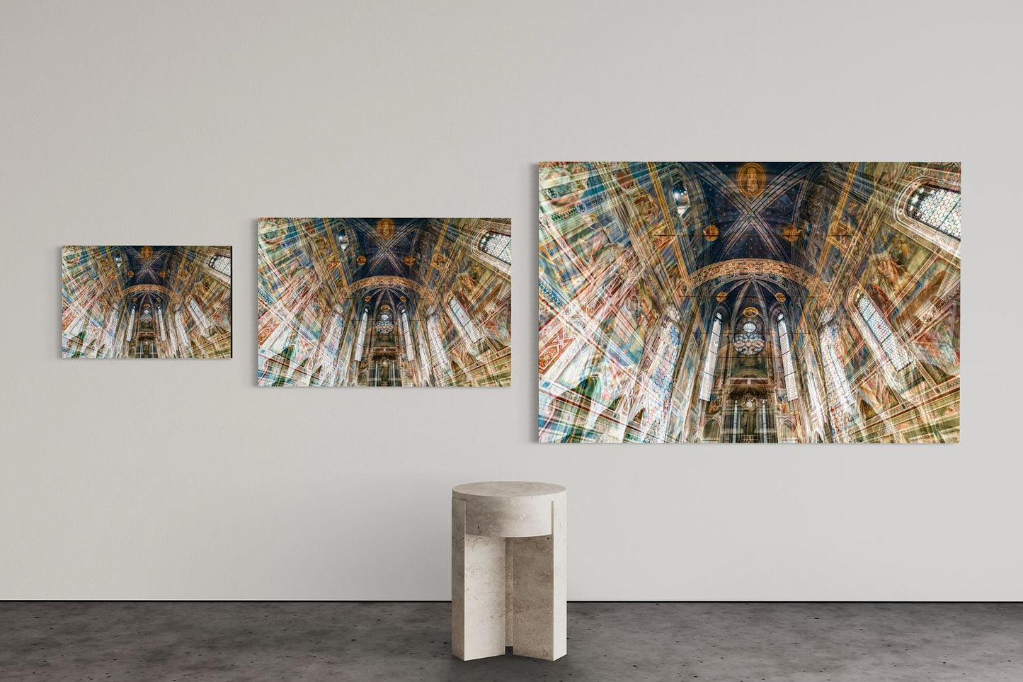 Scrovegni Chapel limited edition photography print shown in three sizes, 16 by 24, 24 by 36 and 40 by 60 inches
