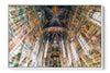 Scrovegni Chapel Padua photograph under acrylic glass with white floater frame, 24 by 36 inch artwork