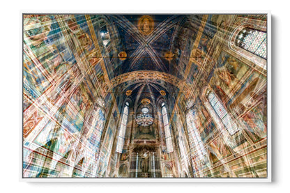 Scrovegni Chapel Padua photograph under acrylic glass with white floater frame, 24 by 36 inch artwork