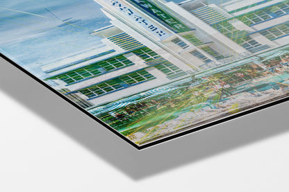 The Breakwater photograph mounted on aluminum dibond under acrylic glass, close detail